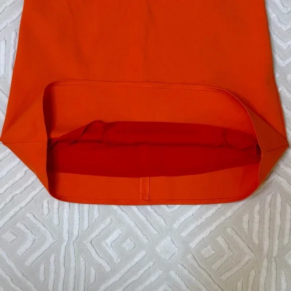 Banana Republic Vibrant Coral/Orange Cross Back Design Midi Dress - Picture 11 of 14